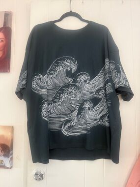 Free people Daydreamer Dusty Blue Graphic Tee